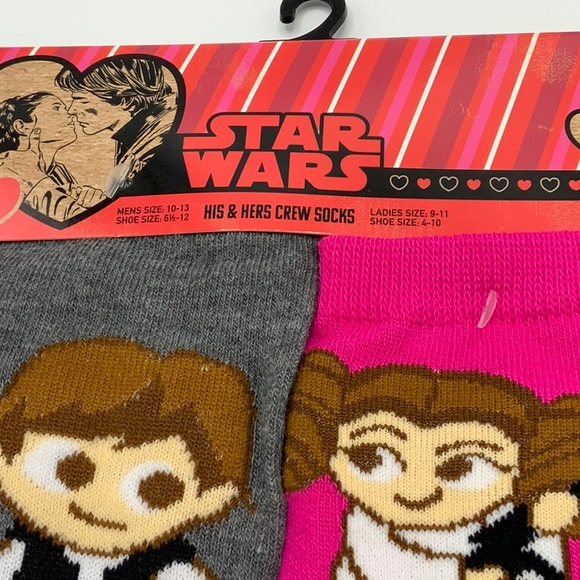 Star Wars Han & Leia Couples Crew socks - Picture 6 of 7
